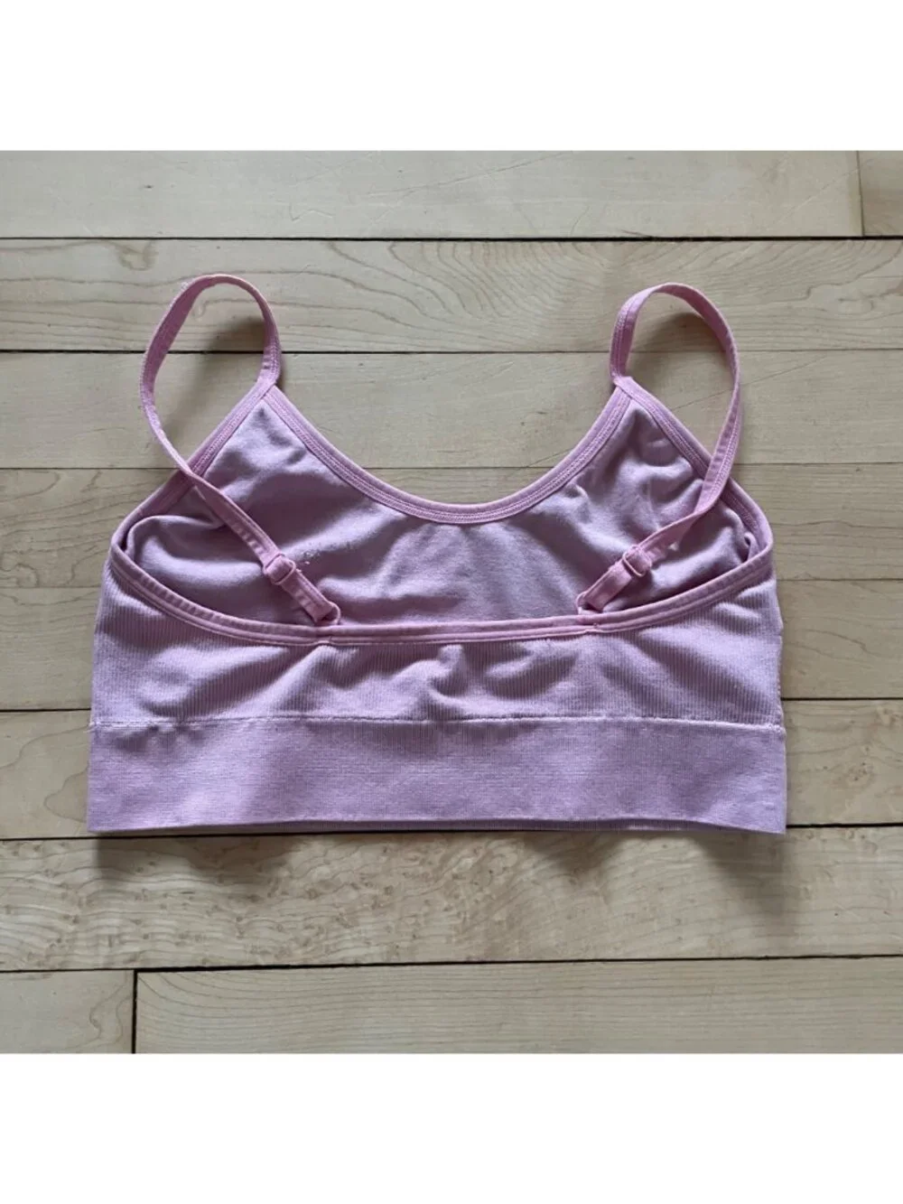 Y2K Juicy Couture Rhinestone Spellout Sports Bra Pale Pink M Adjustable Glam